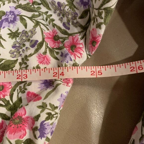 Victoria's Secret Vintage Gold Label floral cotton with lace sleeping shirt M/L - Picture 14 of 15